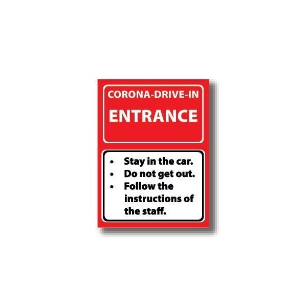 Ergomat 36in x 27in RECTANGLE SIGNS Corona-Drive-In Enterance DSV-SIGN 972 #7097 -UEN - main